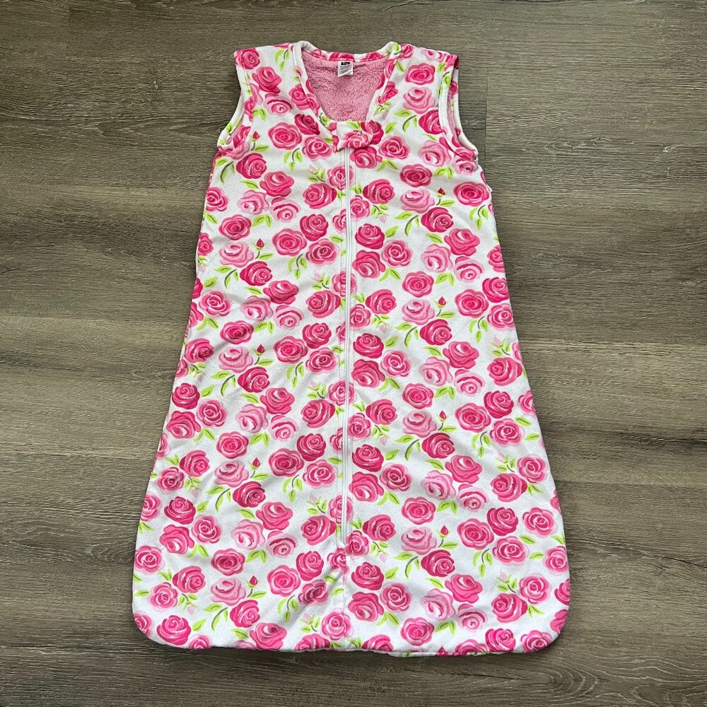 NWT Hudson Baby Sleeping Bag Sack Pink Roses Faux Fur Baby  Large 12-18 Months
